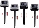 BnaFortna 4 Stück Solar Maulwurfabwehr - Ultrasonic Solar Mole Repellent Sonic-gerät,Wühlmausschreck, Wühlmausvertreiber,Mole Repellent,Maulwurfbekämpfung,Draußen Rasen Gartenhöfe Maulwurfbekämpfung