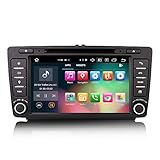 ERISIN 8 Zoll Android 10.0 Autoradio für Skoda Octavia Yeti Unterstützt GPS-Navi Carplay Android Auto DSP Bluetooth A2DP DVB-T/T2 WiFi 4G DAB+ 8-Kern 4GB RAM+64GB ROM