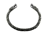 Wikinger Drachenkopf Armreif (klein) - Zierliches Armb