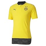 PUMA Borussia Dortmund Casuals Poloshirt Herren gelb/schwarz, XXXL