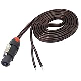 Speakon Lautsprecherkabel blankes Kabel, Speakon Boxenkabel Audio-Kabel Verstärker-Verbindungskabel für DJ/PA mit Drehverschluss, 2