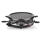 Princess 162725 Raclette und Antihaftbeschichtung Grill-Set für 6 Personen, 800 W