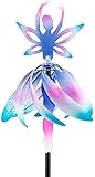 Fairy Ballerina Wind Spinner, Kreative Wind Farbwechsel Spinner mit ihrem Tutu Spin, Handgemachte Metall Garten Kunst, Neuheit Urlaub Ornament für Yard D