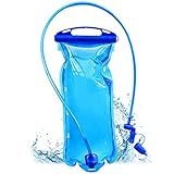 HAFRILY Trinkblase 2 Liter Wasserbeutel Upgraded Auslaufsicher Militär Wasserspeicher Wasserbeutel Faltbar Wasserbeutel Sport Wassertasche Outdoor Laufen Radfahren Camping Wandern Outdoor Sp