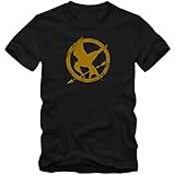 Tribute von Panem T-Shirt | Herren | Fantasy | Science-Fiction-Film | Film-Fun-Shirts, Farbe:Schwarz (Deep Black L190);Größe:S