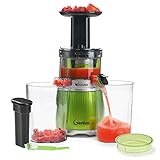 Genius Feelvita Slow Juicer 12-teilig Entsafter Saftpresse für Gemüse und Obst - leistungsstarker, leiser Induktion-Motor mit 200 Watt Bpa-frei - 100% Vitamine & M