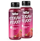 GymQueen Mamma Mia Zero Sauce 2x265ml, kalorienarm, ohne Fett & ohne Zucker, zum Verfeinern von Gerichten oder als Salat-Dressing, vegetarisch und laktosefrei, Strawberry S