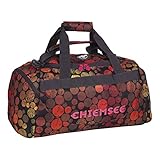 Chiemsee Reisetasche Sporttasche Matchbag Medium, schöne leichte trendige Reisetasche/Freizeittasche mit Schuhfach, Dots Black, 56 x 28 x 38 cm, 5070007