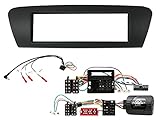 Autoradio Einbauset geeignet für Renault Scenic inkl. Lenkrad Fernbedienung Adapter & 1-DIN Blende in Dunkelg