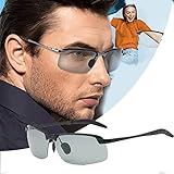 2021 Durchdringende Brille, Anti-glare-sonnenbrille Für Frauen, Die Tag Und Nacht Fahren, Sonnenbrille Für Männer Polarisierter Uv-schutz, Herren-sonnenbrille Polariz Für Drive (Schwarz)