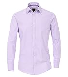 Venti Businesshemden kariert Slim Fit Helllila 37