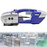 3000mAh Akku UmreifungsgeräT Tragbare Elektrische Bandbreite Tragbare Automatische Schweißen Umreifungsmaschine für PET/PP Handheld Strapping Machine,DarkB
