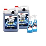 SONAX WinterBeast AntiFrost+KlarSicht bis -20 °C (2x5 Liter Kanister) inkl. 2X 750 ml ScheibenEnteiser schneller, schlierenfreier und effektiver Scheibenreiniger für den Winter,4-teiliges S