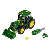 Theo Klein 3903 John Deere Traktor | Mit Frontlader und Gegengewicht | Demontierbare Einzelteile | Spielzeug für Kinder ab 3 J