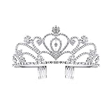 Kristall-Diadem, Brautschmuck, Hochzeitskrone, Strass, Königin, Haarschmuck für Damen, Mädchen, Prinzessinnen-Diadem, Geburtstag, Abschlussball, Partys, Karneval, Weihnachtsgeschenk