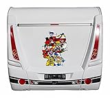 17 hochwertige Auto-Aufkleber Sticker 1xBRD/Deutschland-Staatsumriss-Land und 16-Bundesländer bunt mit Wappen Flaggen Fahnen für Wohnmobil Wohnwagen Urlaub WOMO WOWA UV&Waschanlagenfest Camping
