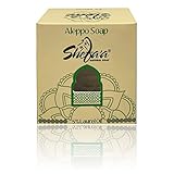 Originale Shefa'a Aleppo Seife - enthält 95% Olivenöl, 5% Lorbeeröl - reich an ungesättigte Fettsäuren, Mineralien und Vitaminen - traditionell hergestellt und Laborgeprüft* - 165 g - Made in Leb