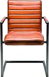 Kare Design Freischwinger Riffle Buffalo, Braun, 85x55x61