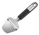 FACKELMANN Hartkäsehobel 21 cm SENSE, hochwertige, scharfe Klinge aus rostfreiem Edelstahl, Käsehobel mit rutschfestem und ergonomischem Soft-Touch-Griff(Farbe: Silber/Schwarz), Menge: 1 Stück