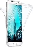 moex Double Case für Samsung Galaxy S6 Edge Hülle Silikon Transparent, 360 Grad Full Body Rundum-Schutz, Komplett Schutzhülle beidseitig, Handyhü