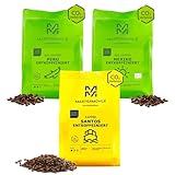 Martermühle I Kaffee Probierset entkoffeiniert I Kaffee ganze Bohnen I Kaffeebohnen entkoffeiniert I geröstete Kaffeebohnen I Kaffeebohnen säurearm I 100% Arabica Kaffeebohnen I 3 x 250g (65/432/669)