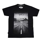 SOURKRAUTS T-Shirt Herren Journey Größe M I Kurzarm Shirt in Schwarz I Männer Tshirt mit einfarbig