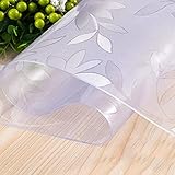 2MM Dick Transparent Tisch Decke Rechteckig Tischauflage Nach Maß PVC Tischschutz Abwaschbar Wachstuch Wachstuchtischdecke Folie,Tischdecke Mit Fleckschutz,Größe Wählb