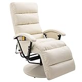vidaXL TV Massagesessel mit Wärmefunktion Massage Elektrisch Fernsehsessel Relaxsessel Sessel Relaxliege Liegesessel Ruhesessel Cremeweiß