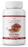 Fermentierter Roter Reis 600mg | 120 Kapseln | VEGAN | Roter Reis Extrakt 3:1 HOCHDOSIERT mit Monacolin K 4,5 mg pro Kapsel | laborgeprüft | Monascus purpureus | VITACONCEPT