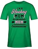 Eishockey Trikot Ersatz - I'm a Hockey Mum - Just Like a normal Mum - Except Much Cooler - Schwarz - M - Grün - Hockey - L190 - Tshirt Herren und Männer T-S