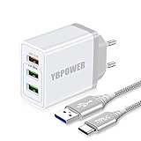 30W USB Ladegerät für Samsung S21 S10 Plus A42 A32 A52S 5G S10E S9 S8,Xiaomi Mi 10T 11 11i Lite Pro 9T 9 8,Sony Xperia 1 5 II L4 L3 XZ3,Netzteil Ladestecker,QC3.0 Schnellladegerät Ladeadapter+2M Kab