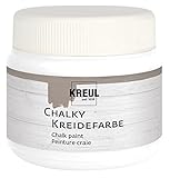 Kreul 75323 - Chalky Kreidefarbe, Snow White in 150 ml Kunststoffdose, sanft - matte Farbe, cremig deckend, schnelltrocknend, für Effekte im Used Look