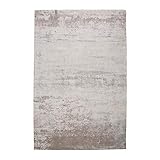 Riess Ambiente Design Teppich MODERN Art 160x240cm beige grau verwaschen Vintage aus Baumwolle Läufer Wohnzimmertepp