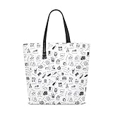 NaiiaN Handtaschen Umhängetaschen Bulldogge Einkaufstasche Süße Kleinigkeiten Briefpapier Russische Puppe Geldbörse Einkaufen Leichtgewicht Gurt für Frauen Mädchen Damen S