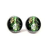 bab Marvel Avengers Infinity War-Halskette, Superhelden, Major League Kunstposter, handgefertigter Glas-Cabochon-Anhänger, Film-Schmuck, 3 Ohrringe, literarischer Schmuck