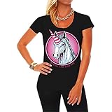 Spaß kostet Frauen und Girls Tshirt Einhorn Pferd lebe deinen Traum Größe XS - 3XL