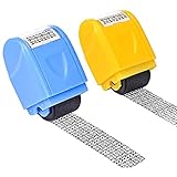 opamoo Identität Diebstahl Prävention Stempel,2 Stück Schutz Identität Guard Rollen Stempel,Datenschutz Rollstempel,Datenschutzstempel für Privatsphäre,schützt Ihre ID Privatsphäre(Blau + Gelb )