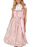 KRÜGER Collection Damen Dirndl Piper 19027 - Rose 70cm - Gr. 34