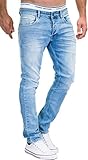 MERISH Jeans Herren Slim Fit Stretch Hose Jeanshose Denim 9148 (29-32, 9148 Hellblau)