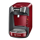 Tassimo Suny Kapselmaschine TAS3203 Kaffeemaschine by Bosch, über 70 Getränke, vollautomatisch, geeignet für alle Tassen, nahezu keine Aufheizzeit, 1300 W, rot/
