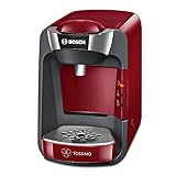 Tassimo Suny Kapselmaschine TAS3203 Kaffeemaschine by Bosch, über 70 Getränke, vollautomatisch, geeignet für alle Tassen, nahezu keine Aufheizzeit, 1300 W, rot/