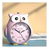 Mengchun 6. 2in. Wecker for Kinder Süße Wecker for Schlafzimmer Batteriebetriebene Wecker mit Nachtlicht, for Bedroon (Color : Pink)
