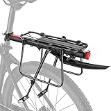 toptrek Gepäckträger Mountainbike Alu mit Schutzbleche und Reflektor Fahrrad Gepäckträger Schnelle Montage und Schnellspanner FahrradGepäckträger Frei Einstellbare Hinten für 24-29 Zoll MTB/R