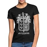 Spreadshirt Outlander Wappen Frauen T-Shirt, XXL, Schw