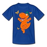 Der Kleine Drache Kokosnuss Tanzt Kinder T-Shirt, 98-104, Royalb