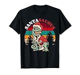 Lustiger Weihnachtsmann Saurus Weihnachten Dinosaurier Dino T Rex Jungen Kinder T-S