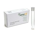 Sanavit Glasröhrchen klar – 30 Stück