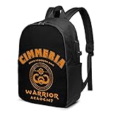ETNNTOPEL Cimmeria Warrior Academy Laptop-Rucksack, College, Schule, Büchertasche, Tagesrucksack, USB-Anschluss, für Damen, Herren, M