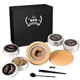 WQU Cocktail-Räucherset für Cocktails, Whiskey, Wein, Fleisch, Salat, Käse und Grill, Zubehör für Getränke, Raucher, inklusive Reinigungsbürste, Filter, Eiche, Kirsche, Apfel und Pekannussp