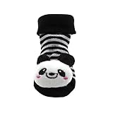 HuntGold süße Baby Kid Kleinkind Neugeborenes 3D Cartoon kurz Sock Slipper Kinder Bootie (Panda)